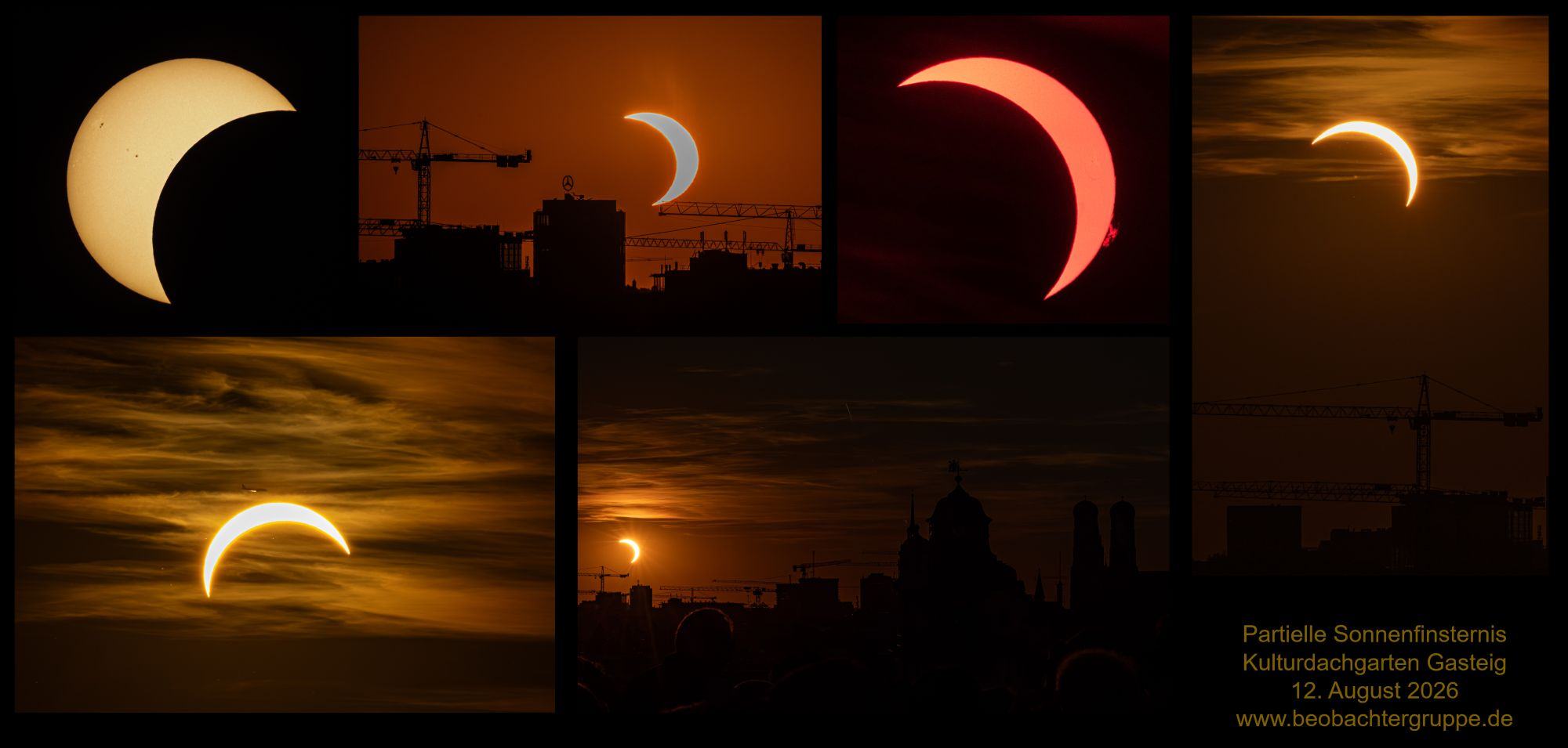 Die partielle Sonnenfinsternis vom 12. August 2026 auf dem Kulturdachgarten Gasteig