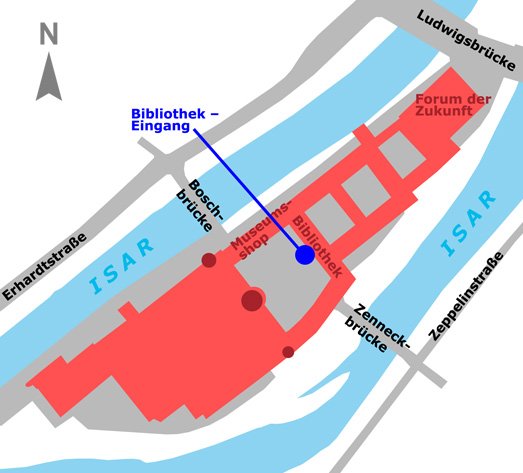 Bibliothek-Eingang