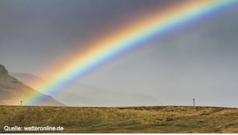 Ein Regenbogen symbolisch für die vielfältigen "Lichterscheinungen"